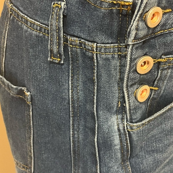 Sixty Thirty Vintage Blue Denim Overalls, Barrel Leg, size Large - Picture 6 of 10